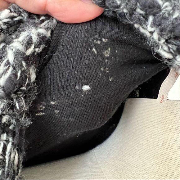 Free People Last Dance Duster cardigan black white S - Picture 11 of 12